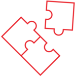 3 piece Puzzle, 2 connected with each other while the other one is about to connect solving it